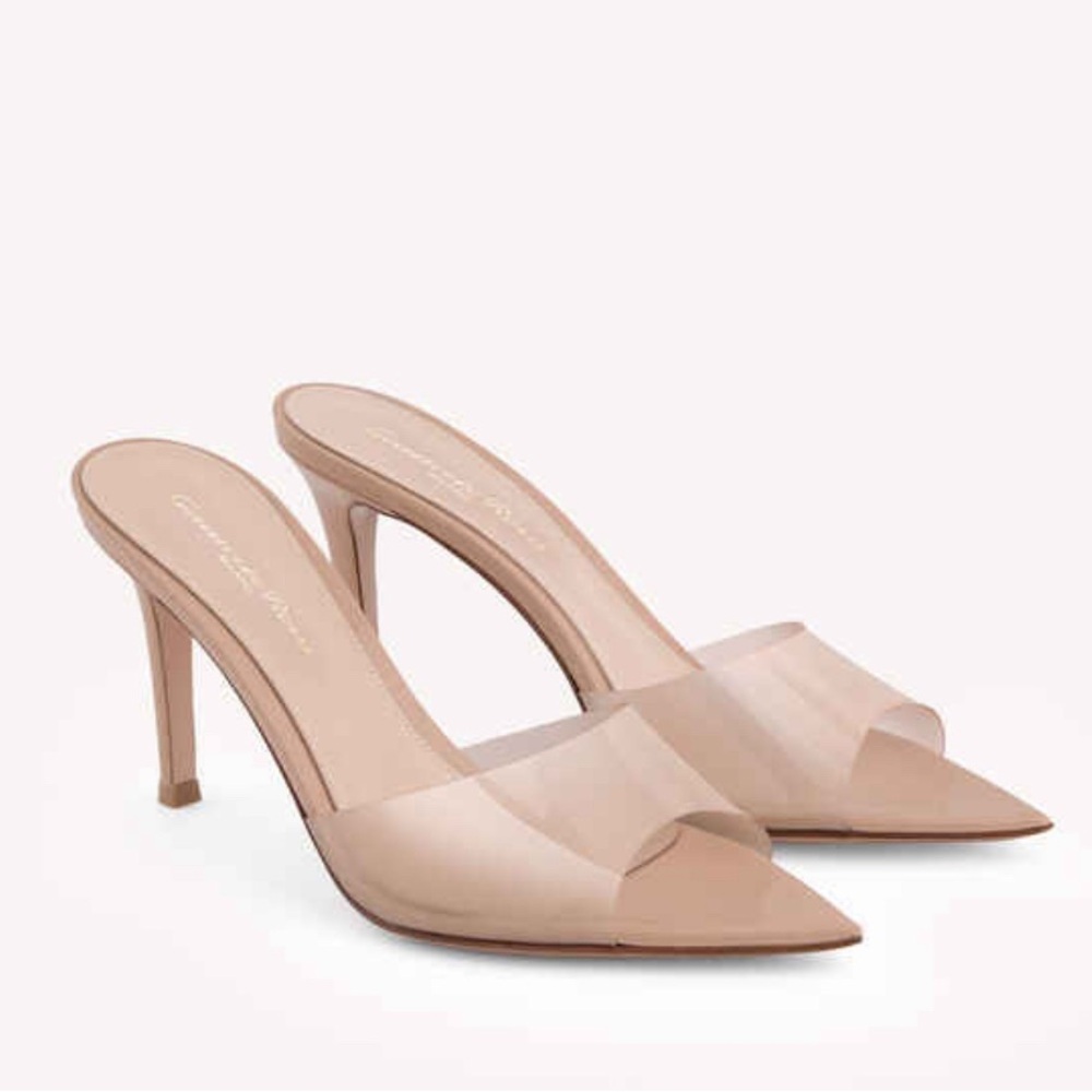 ISO GIANVITO ROSSI ELLE 85 NUDE MULES